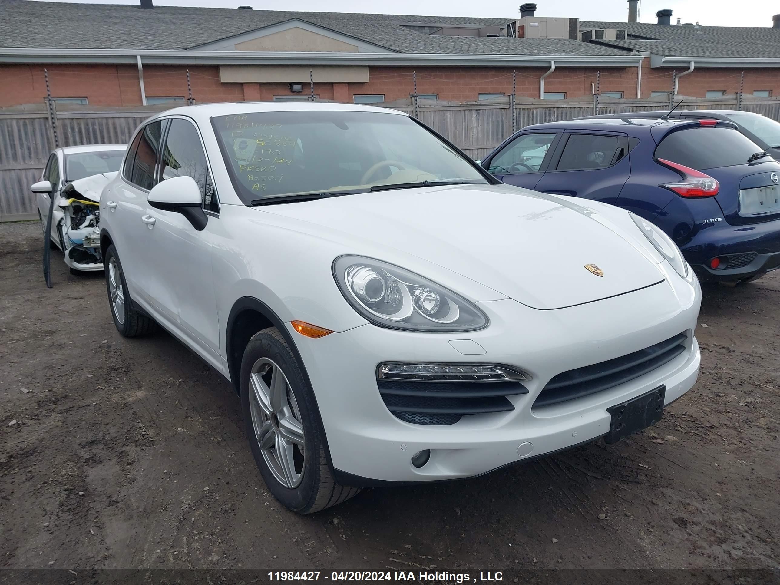 PORSCHE CAYENNE 2012 wp1ab2a2xcla50884