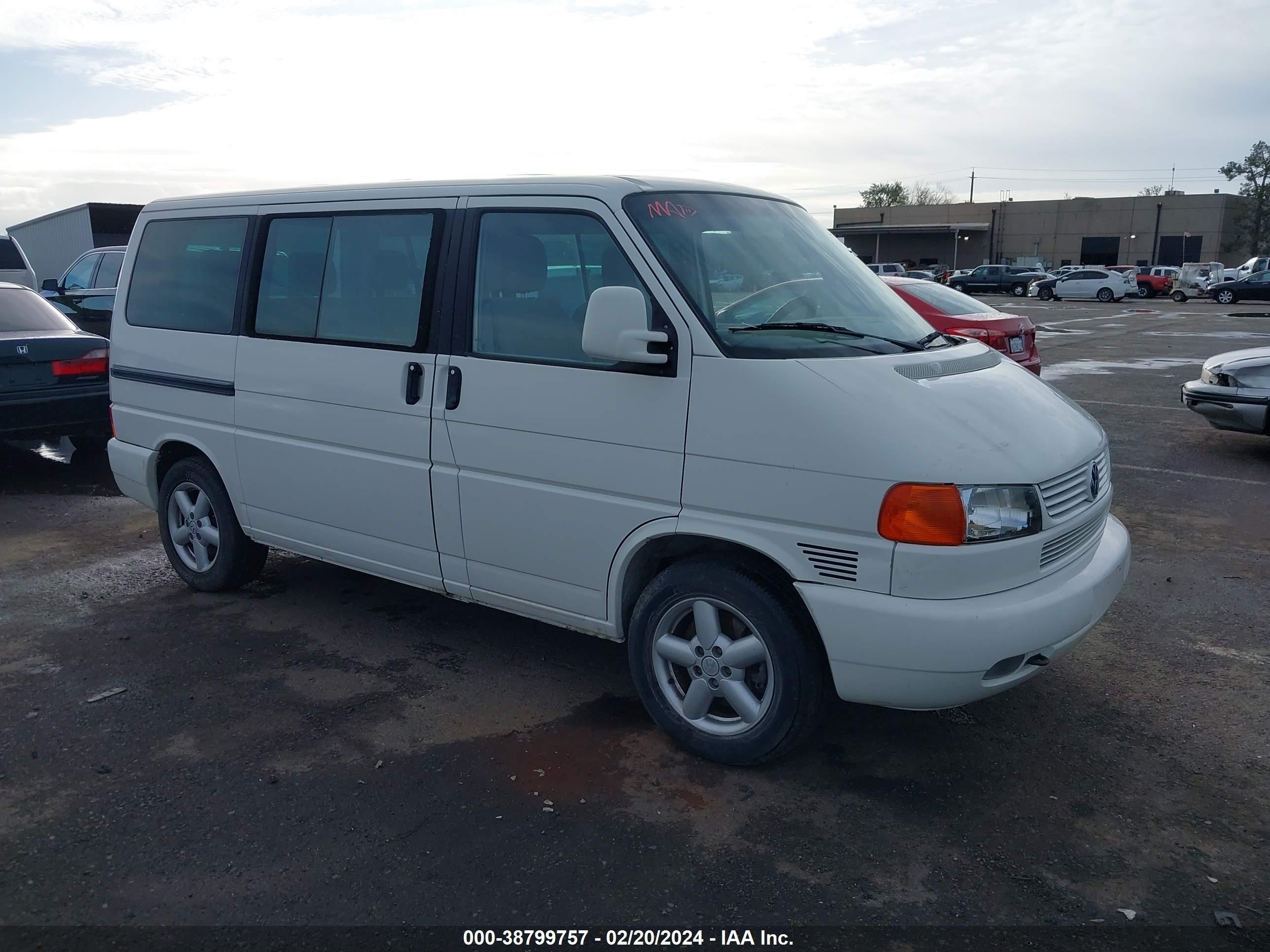 VOLKSWAGEN EUROVAN 2002 wv2mb47052h074304