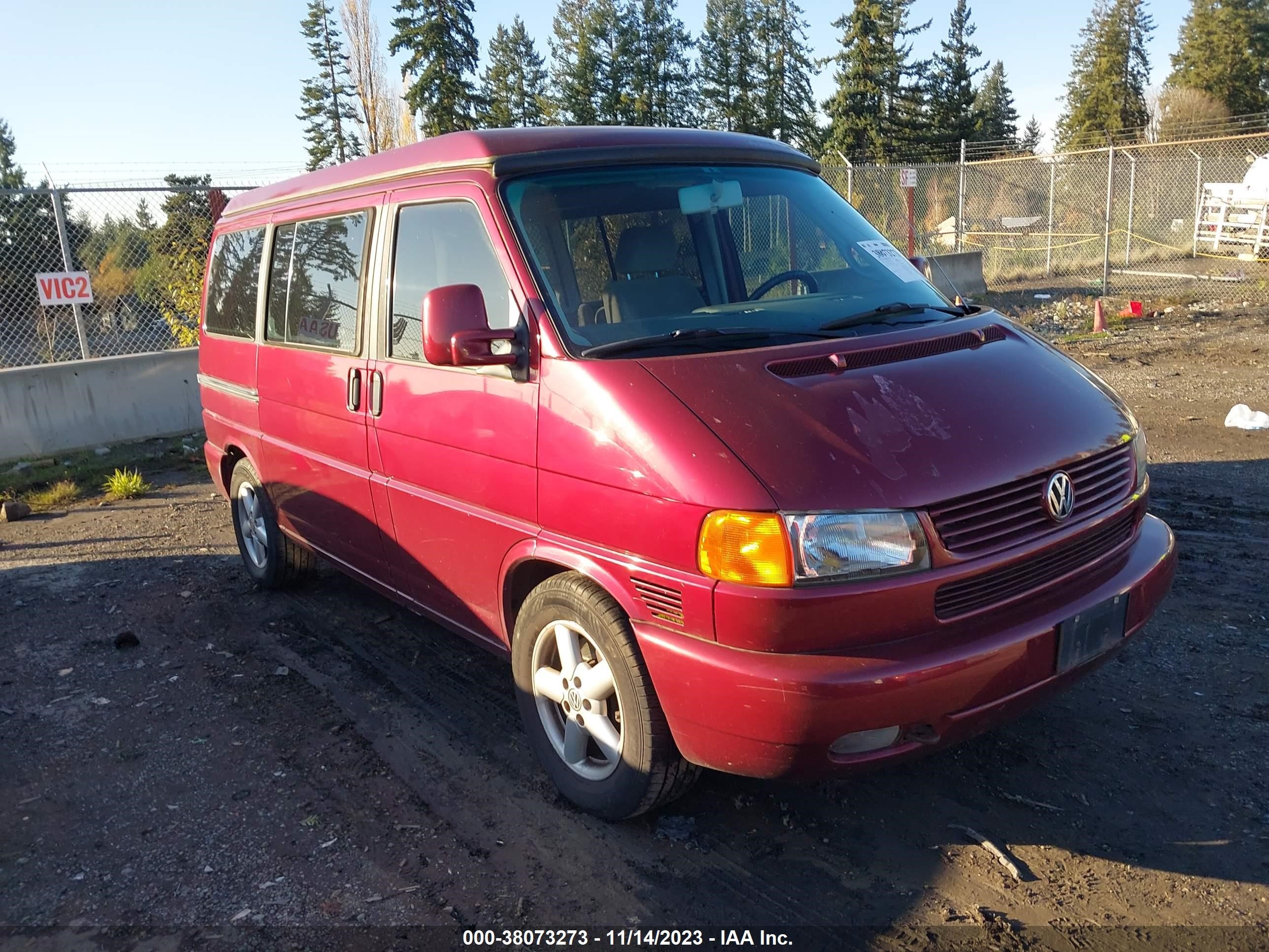 VOLKSWAGEN EUROVAN 2001 wv2nb47041h141459