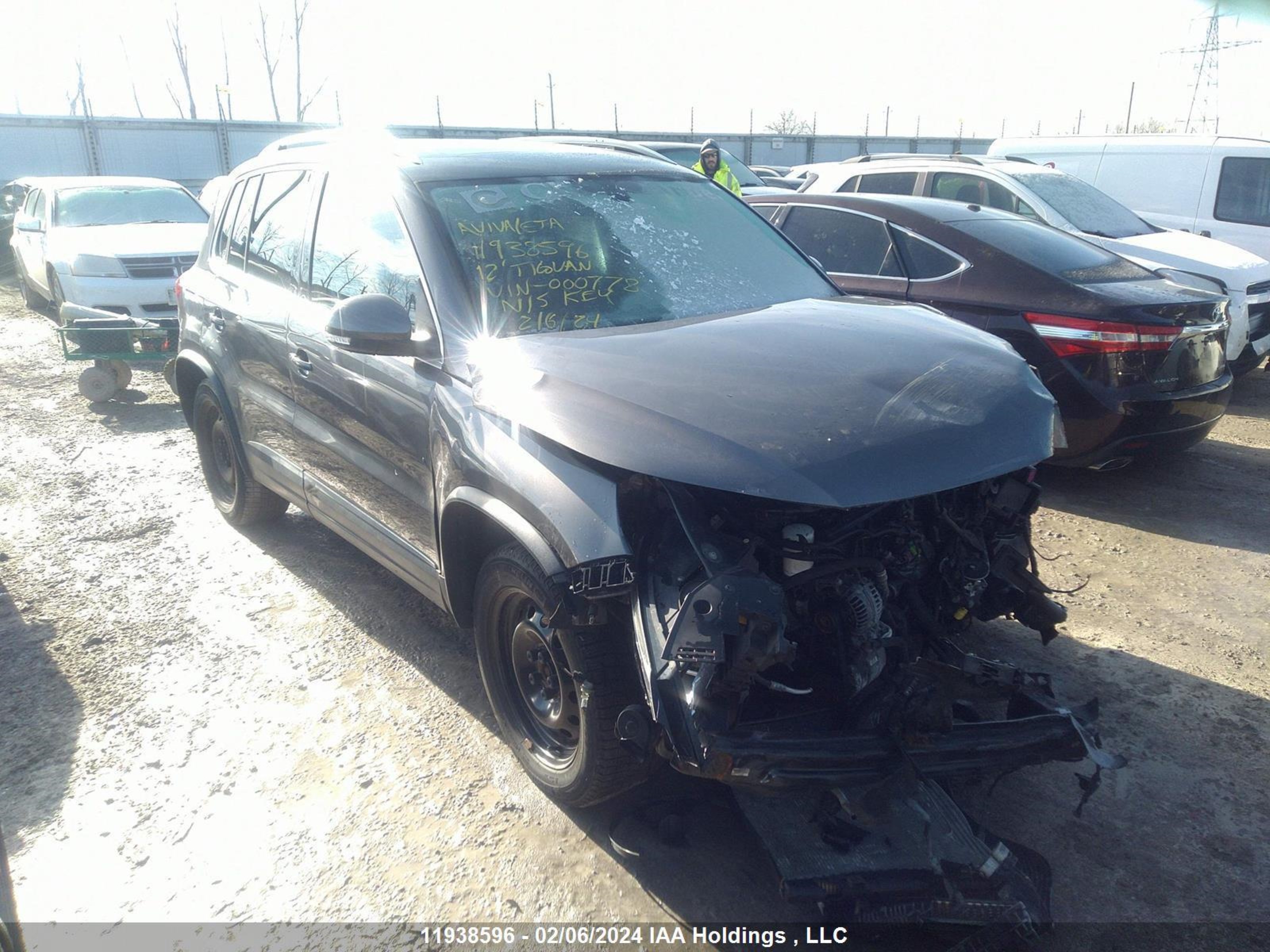 VOLKSWAGEN TIGUAN 2012 wvgbv7ax3cw000778