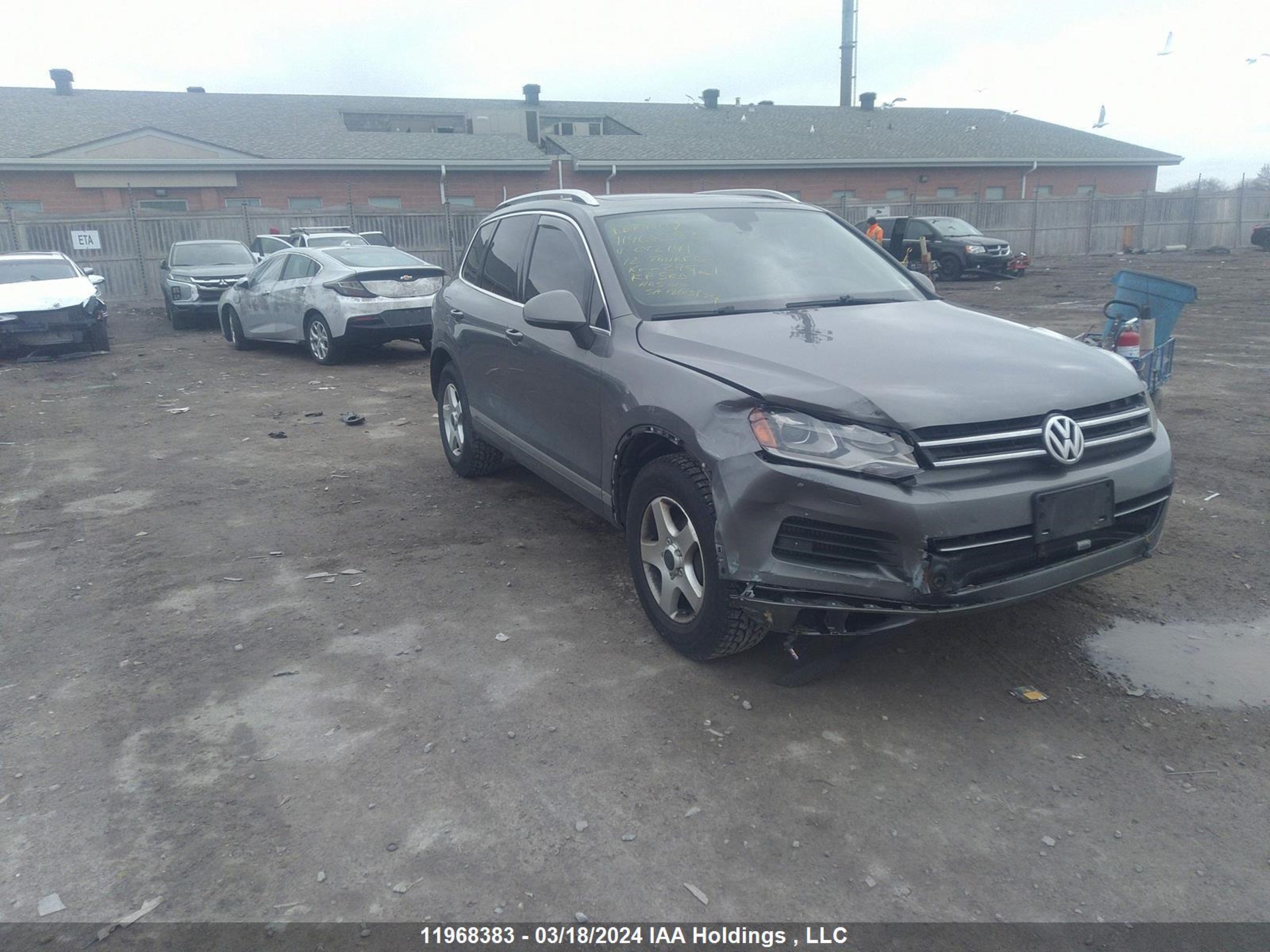 VOLKSWAGEN TOUAREG 2012 wvgdk9bp6cd012141