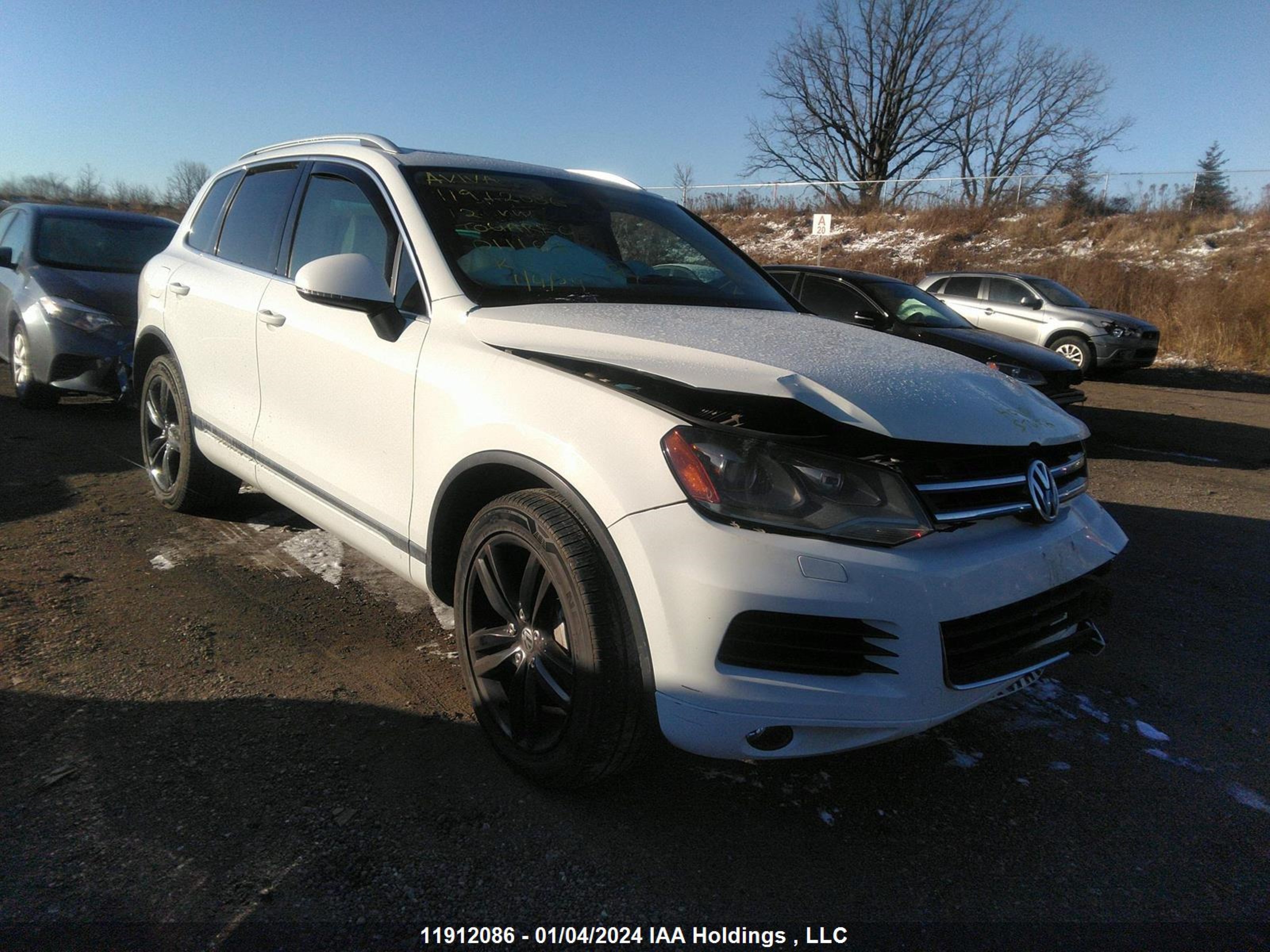 VOLKSWAGEN TOUAREG 2012 wvgdk9bp8cd011167