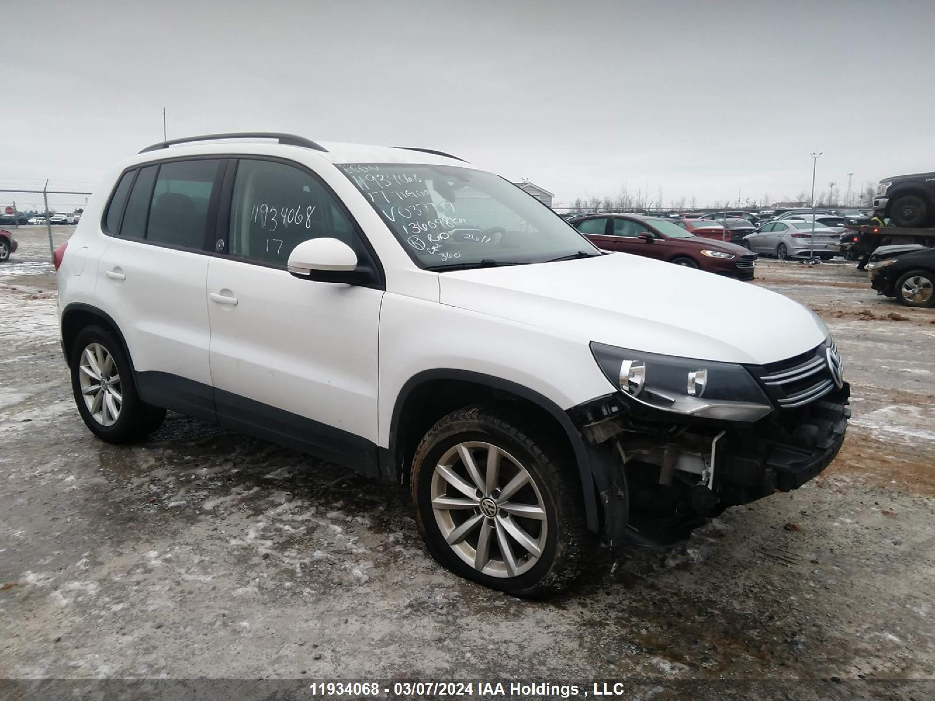 VOLKSWAGEN TIGUAN 2017 wvgnv7ax7hk037747