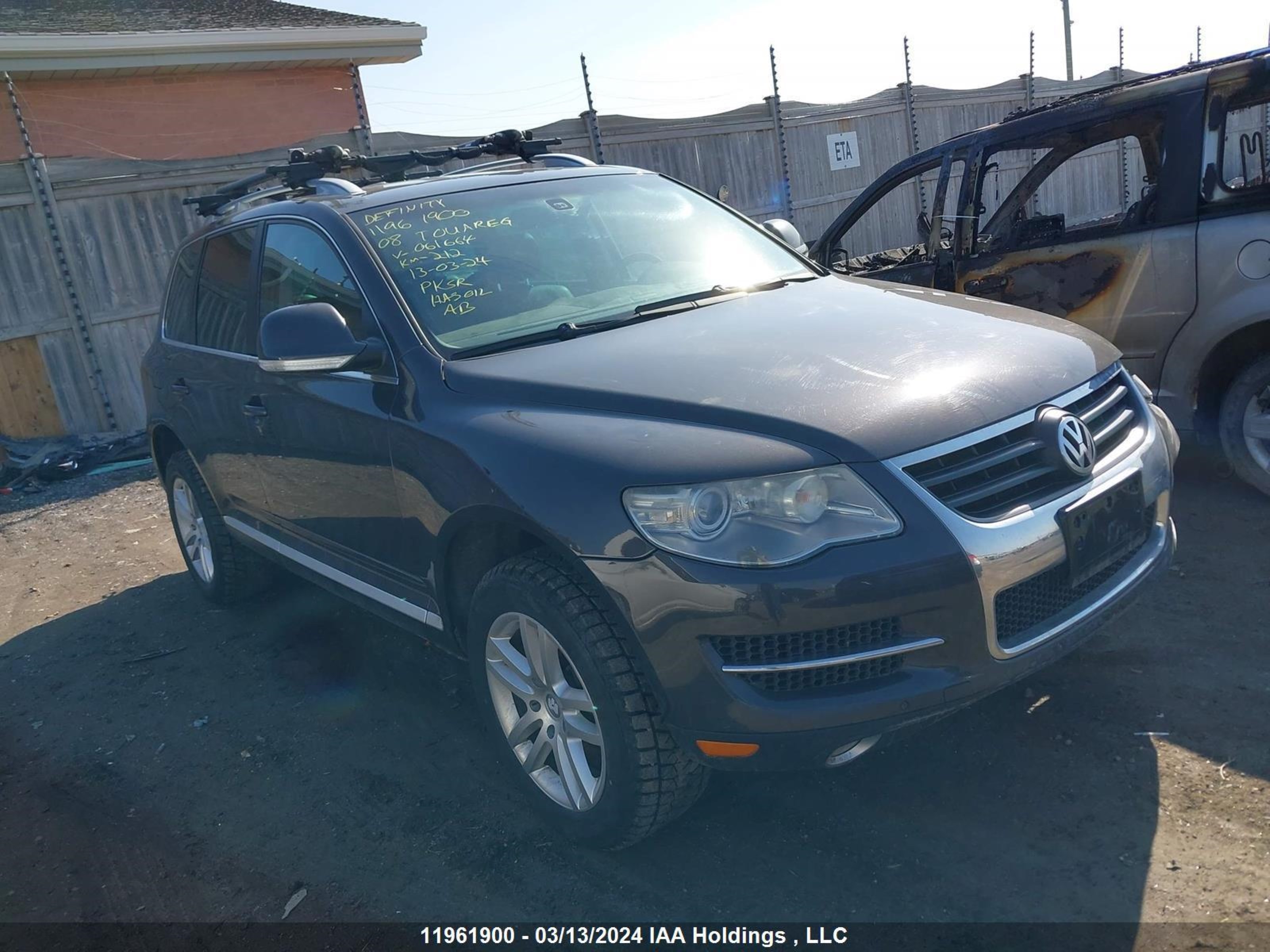 VOLKSWAGEN TOUAREG 2008 wvgze67l78d061664