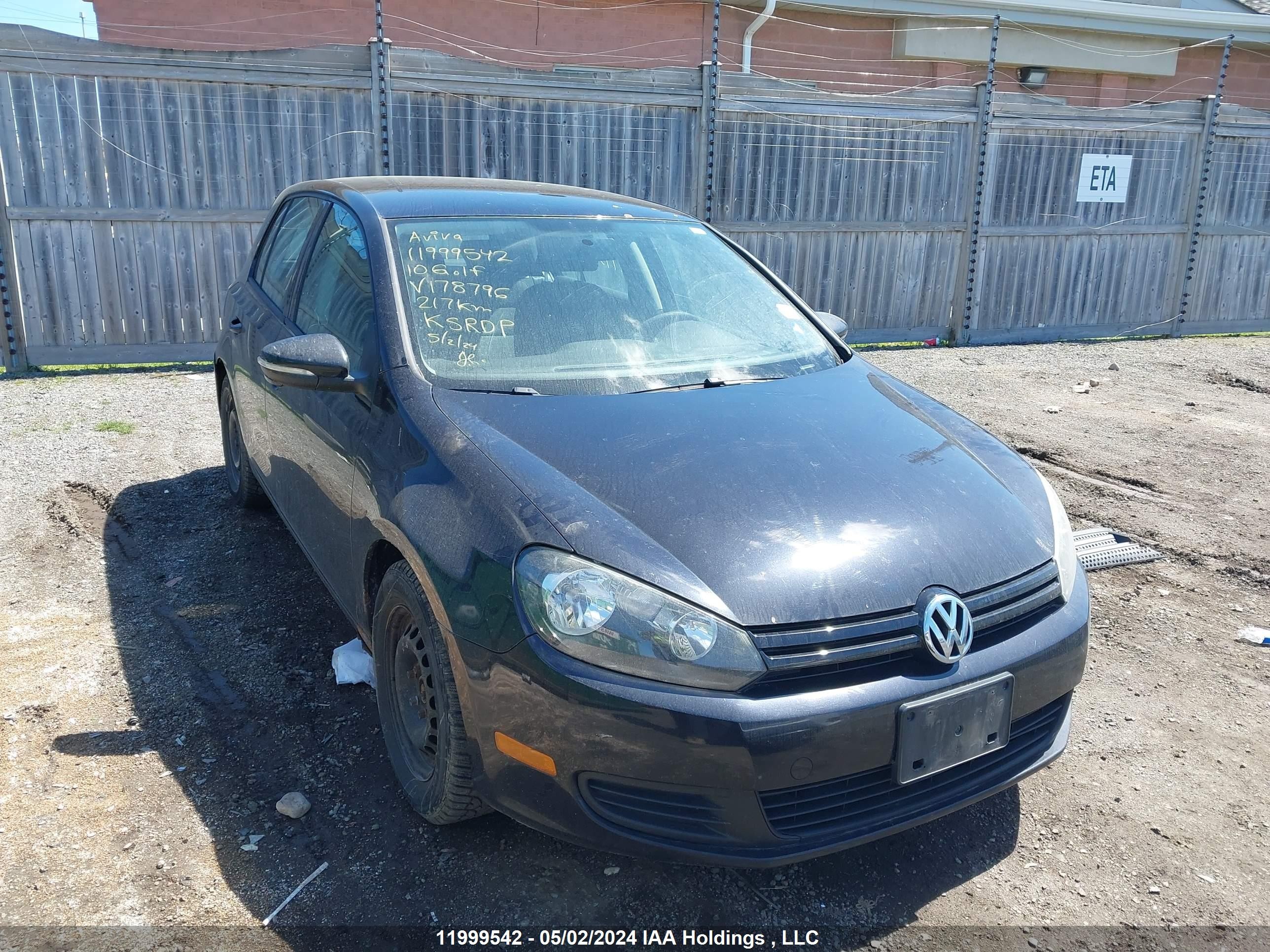 VOLKSWAGEN GOLF 2010 wvwca7ajxaw178796