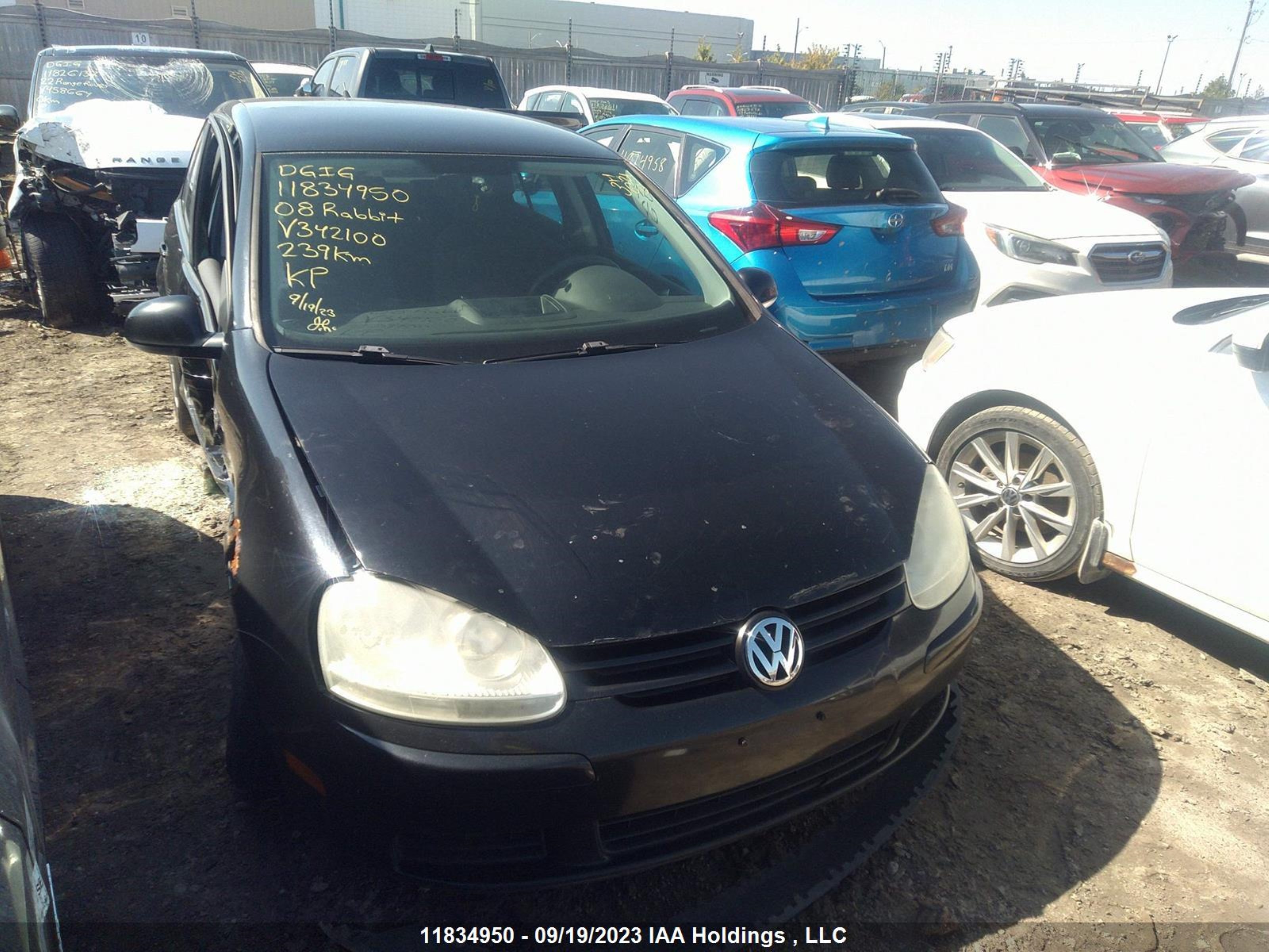 VOLKSWAGEN GOLF 2008 wvwda71k28w342100