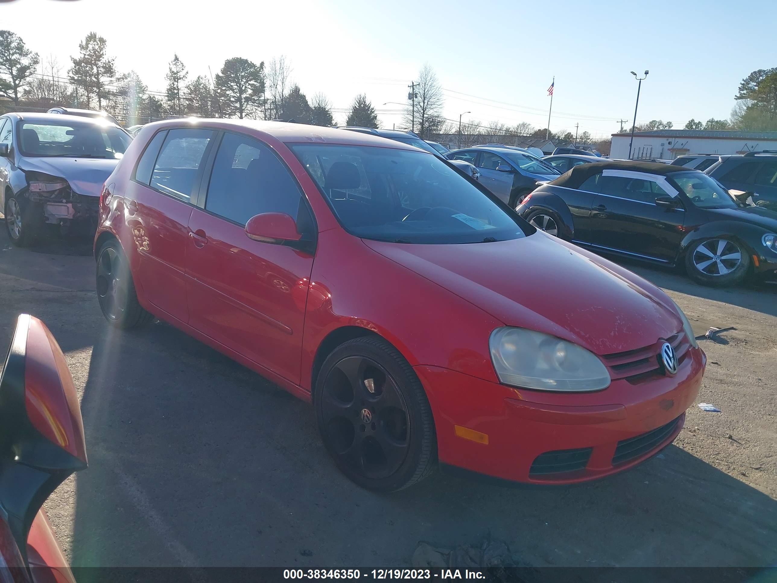 VOLKSWAGEN GOLF 2008 wvwda71k48w092505