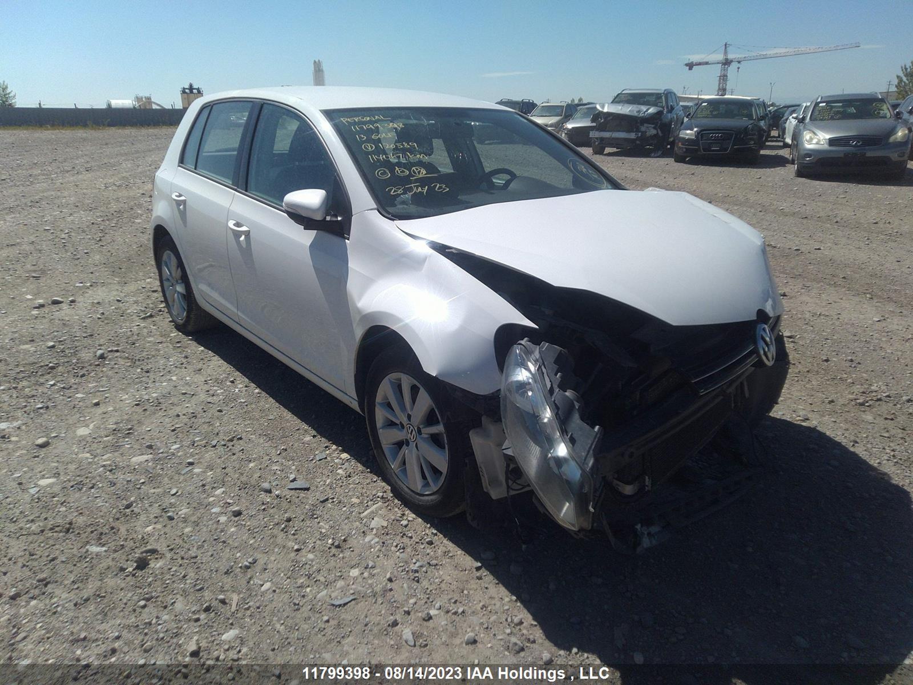 VOLKSWAGEN GOLF 2013 wvwdm7aj1dw120589