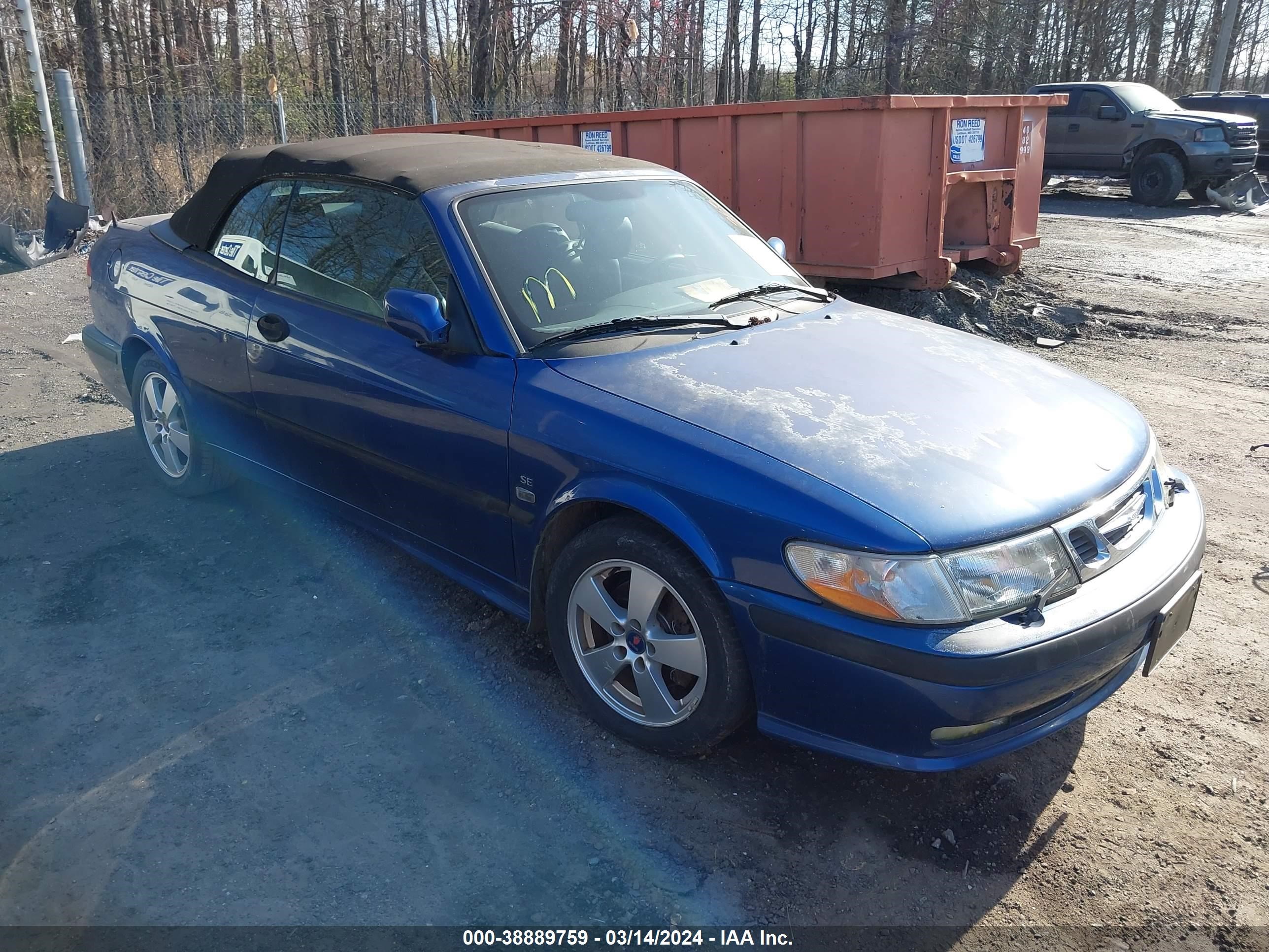 SAAB 9-3 2003 ys3df75k737011021