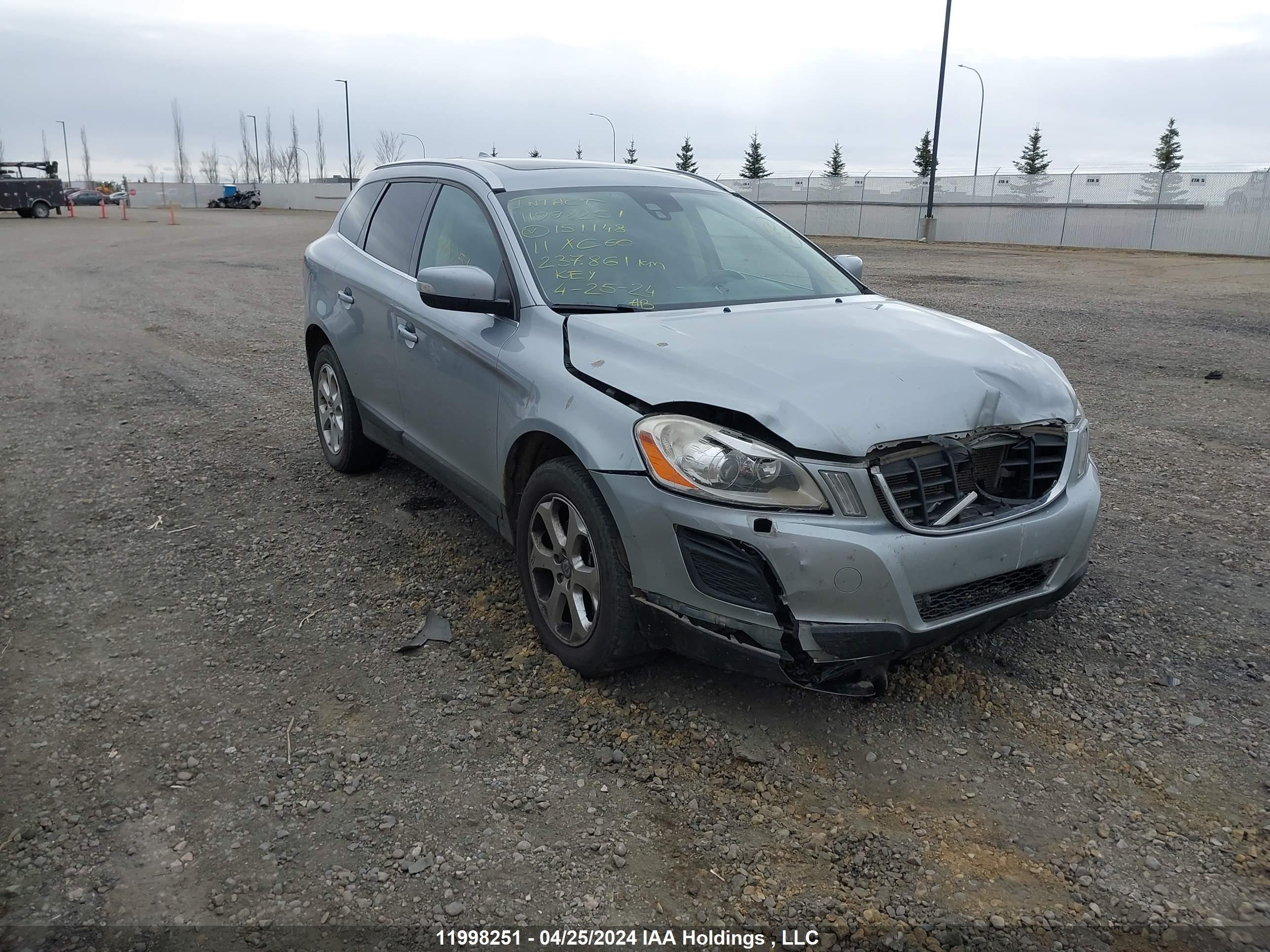 VOLVO XC60 2011 yv4902dz6b2151148