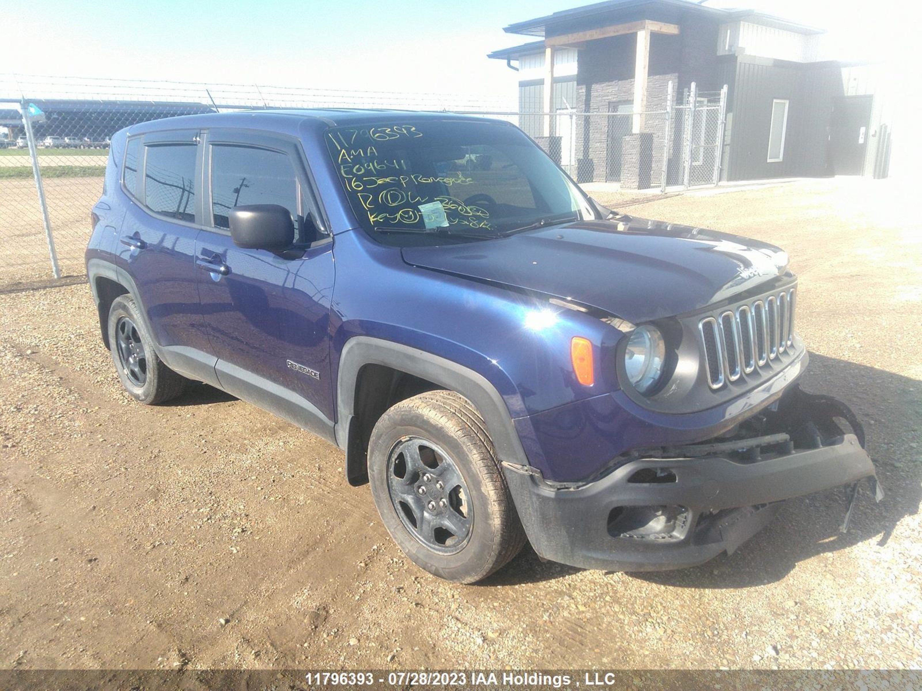 JEEP RENEGADE 2016 zaccjbat6gpe09641